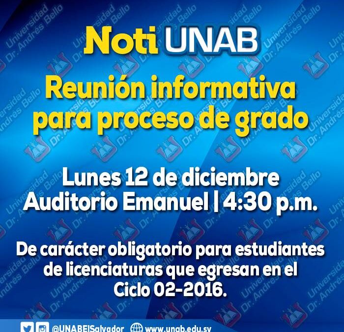 Reunión Informativa Graduados