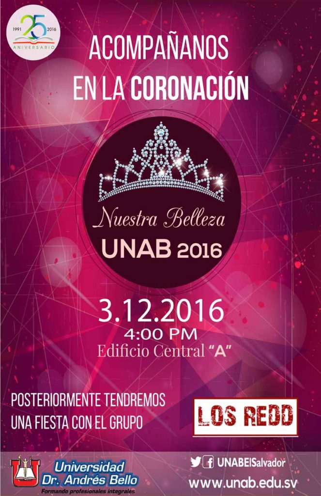 Elección y Coronación de la Reina UNAB 2016 – 2017