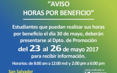 AVISO HORAS POR BENEFICIO