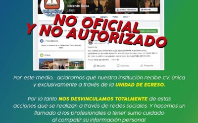 Aclaración!!! Cuenta NO OFICIAL en redes sociales