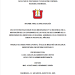 USO DE ESTRATEGIAS DIDÁCTICAS INNOVADORAS Y SU INCIDENCIA EN LA MOTIVACIÓN DE LOS ESTUDIANTES DE LA FACULTAD DE ECONOMÍA DE LA UNIVERSIDAD DR. ANDRÉS BELLO REGIONAL SAN MIGUEL EN EL PERIODO DE ENERO A AGOSTO DEL AÑO 2025.