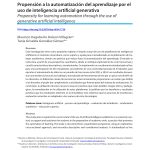 Propensión a la automatización del aprendizaje por el uso de inteligencia artificial generativa