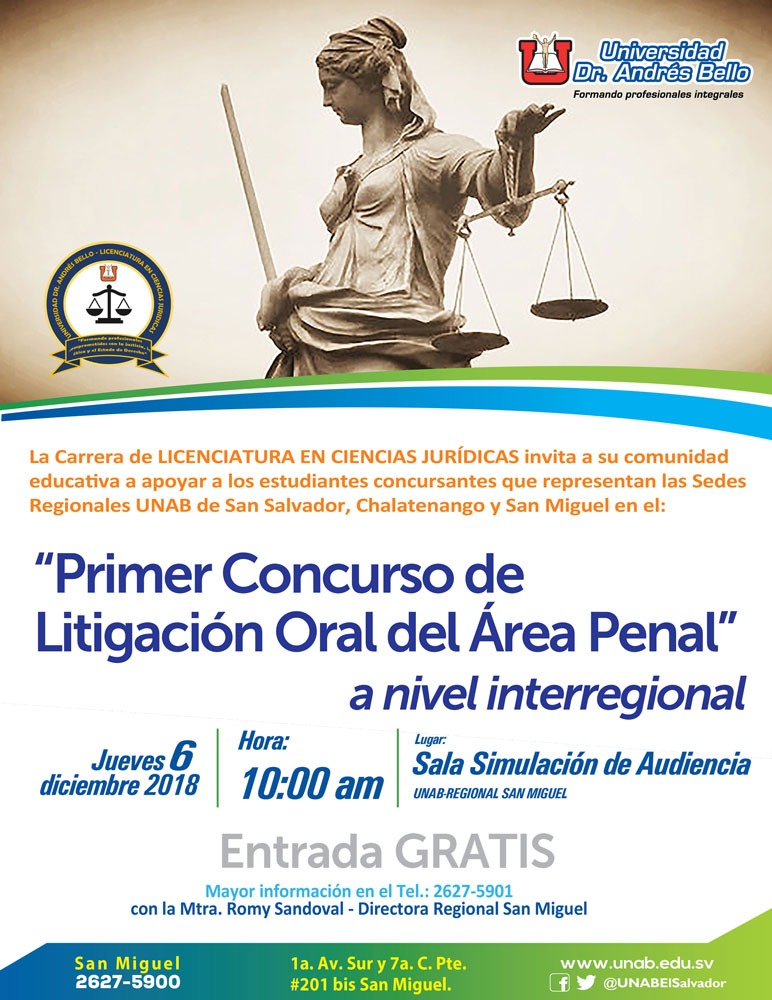 Primer Concurso de Litigación Oral Primer Concurso de Litigación Oral