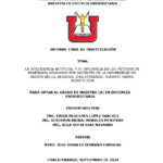La inteligencia artificial y su influencia en los métodos de enseñanza aplicados por docentes de la Universidad Dr. Andres Bello, Regional Chalatenango ; durante enero – agosto 2024.