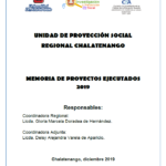Memoria de Proyectos y Actividades de Proyección Social, Chalatenango, 2019.