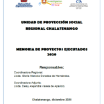 Memoria de Proyectos y Actividades de Proyección Social, Chalatenango, 2020.