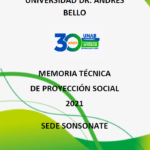 Memoria de Proyectos y Actividades de Proyección Social, Sonsonate, 2021.