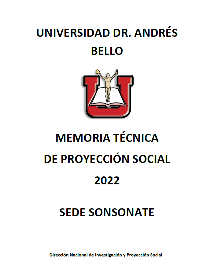 Memoria de Proyectos y Actividades de Proyección Social, Sonsonate, 2022.
