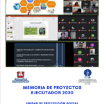 Memoria de Proyectos y Actividades de Proyección Social, San Salvador, 2020.