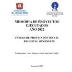 Memoria de Proyectos y Actividades de Proyección Social, Sonsonate, 2023