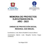 Memoria de Proyectos y Actividades de Proyección Social, San Miguel, 2023