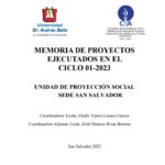 Memoria de Proyectos y Actividades de Proyección Social, San Salvador, Ciclo 01 2023