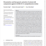 Preventative and therapeutic potential of animal milk components against COVID-19: A comprehensive review.