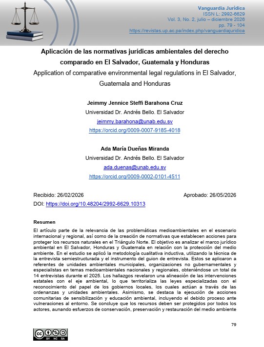 Aplicación de las normativas jurídicas ambientales del derecho comparado en El Salvador, Guatemala y Honduras